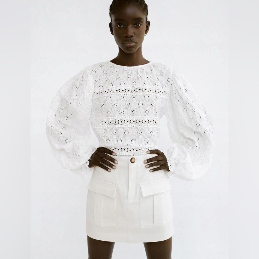 Zara Textured T-Shirt Women's Blouse